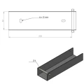 Perfil em U ligador suporte para mureta 200x50 galvanizado GPV-700-34 (3)