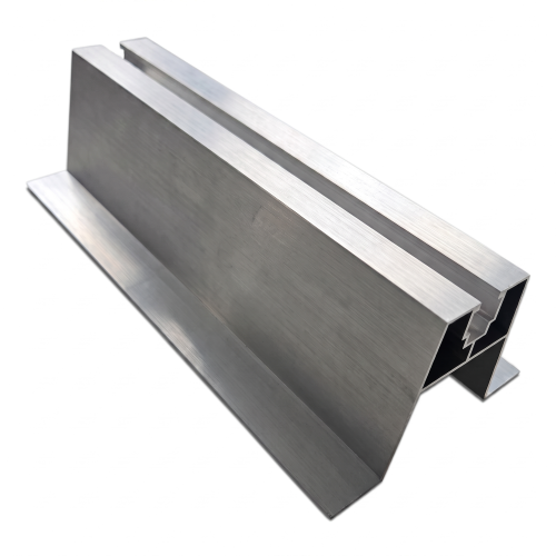 Ponte trapezoidal inclinada com vedante EPDM H63 L330 – adaptador de telhado PV em alumínio 001-776 (1)