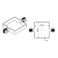 Abraçadeira intermédia para painéis de vedação 100x100 mm preta 000-778 (4)
