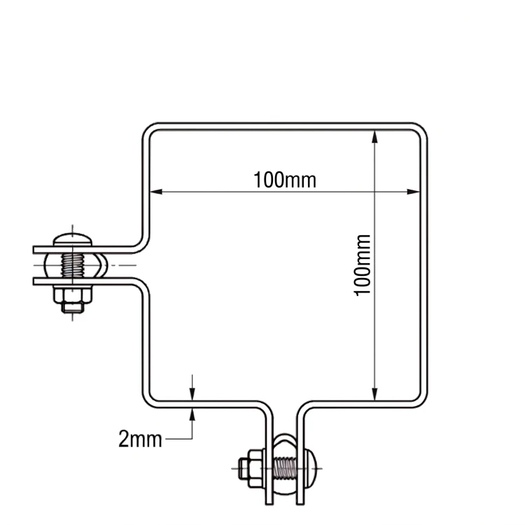 Abraçadeira de canto para painéis de vedação 100x100 mm preta 000-774 (4)