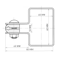Abraçadeira final para painéis de vedação 60x40 galvanizada GPV-700-14 (3)