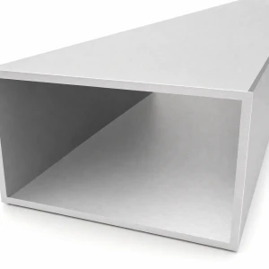 Tubo de alumínio retangular 80×140×4 mm – perfil fechado L=2000 mm EN AW-6060