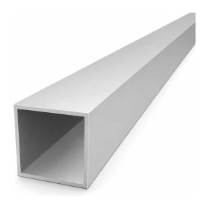 Tubo de alumínio quadrado 45×45×2 mm EN AW-6060 – comprimento 2000 mm