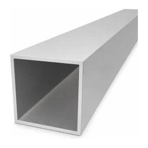 Tubo de alumínio quadrado 90×90×4 mm – perfil fechado EN AW-6060, L=2000 mm