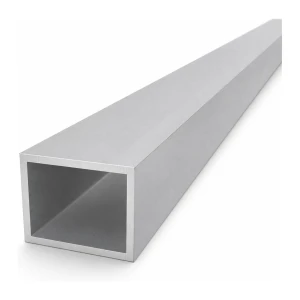Tubo de alumínio retangular 40×50×3 mm EN AW-6060, comprimento 2000 mm