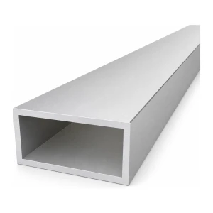 Tubo de alumínio retangular 40×80×4 mm – perfil fechado L=2000 mm