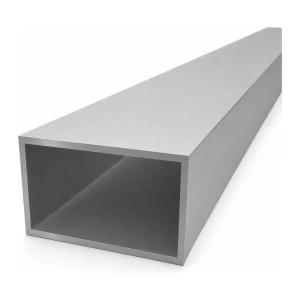 Tubo de alumínio retangular 50×80×3 mm – perfil fechado EN AW-6060, L=2000 mm