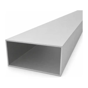Tubo de alumínio retangular 50×100×2 mm – perfil fechado EN AW-6060 L=2000 mm