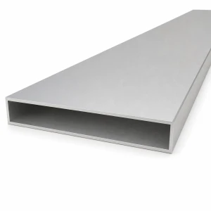 Tubo de alumínio retangular 20×120×2 mm – perfil fechado, comprimento 2000 mm