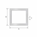 Tubo de alumínio retangular 25×100×2 mm – perfil fechado EN AW-6060, L=2000 mm 001-855 (2)