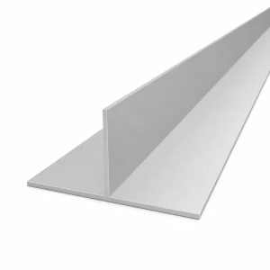 Perfil T de alumínio EN AW-6060 – perfil T 100×50×2 mm, comprimento 2000 mm