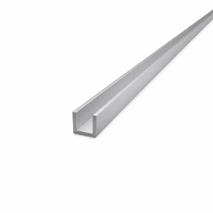 Perfil em U/C alumínio 15×15×2 mm – comprimento 2000 mm