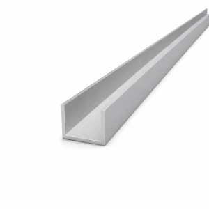 Calha de alumínio 30×20×2 mm – perfil C/U comprimento 2000 mm