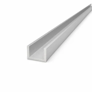 Calha alumínio 30×20×3 mm – perfil C/U, comprimento 2000 mm