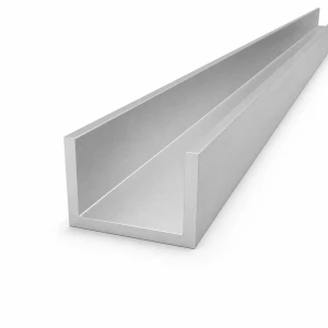 Perfil alumínio em C/U 60×40×5 mm – EN AW-6060, comprimento 2000 mm