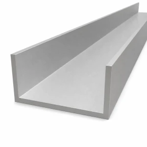 Calha de alumínio 100×50×5 mm – perfil C/U EN AW-6060 L=2000 mm