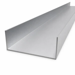 Perfil de alumínio EN AW-6060 em C/U 103,6×38×1,8 mm – comprimento 2000 mm