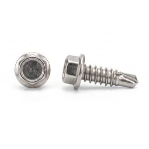 Parafuso auto-perfurante DIN 7504 K 4,8x19 mm A2. cabeça sextavada com flange embalagem de 500 unidades