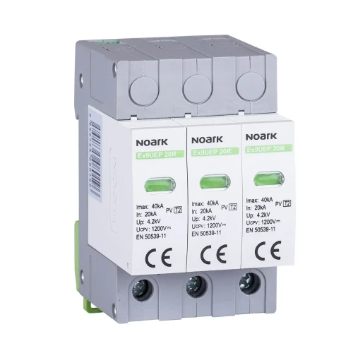 Para-raios - DPS Ex9UEP, Tipo II, 1200 V CC, 3 Módulos de Largura, para Sistemas Fotovoltaicos não Enterrados PV-200-108022