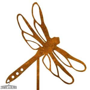 Zawieszalnia – decoração de jardim Libélula em aço corten XL 19×99 cm