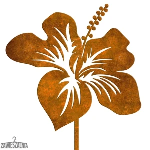 Zawieszalnia – decoração de jardim Hibisco em aço corten 19×97 cm