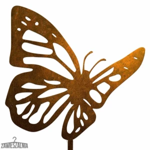 Suporte decorativo – enfeite de jardim Borboleta Enferrujada em aço corten XL 19×99 cm