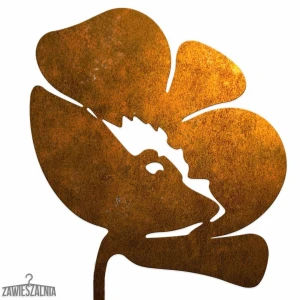 Zawieszalnia Biżuteria Ogrodowa – papoila decorativa em aço corten XL 14×96 cm