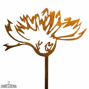 Zawieszalnia – decoração de jardim em aço corten Centáurea Enferrujada XL em haste