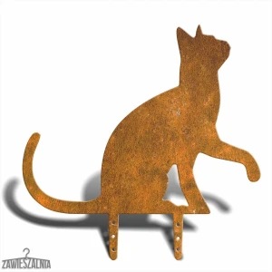 Espantalho de jardim Gato Patinha L 41×42 cm – decoração metálica e espantador de pássaros