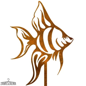 Zawieszalnia – decoração de jardim em aço Peixe Ofelia XXL em vareta corten