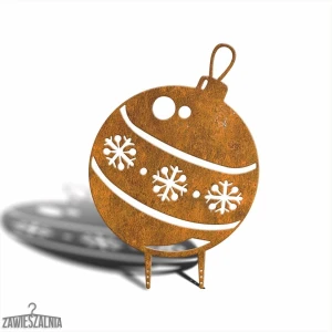 Zawieszalnia – decoração de jardim bola de natal enferrujada XL 54×77 cm em aço corten