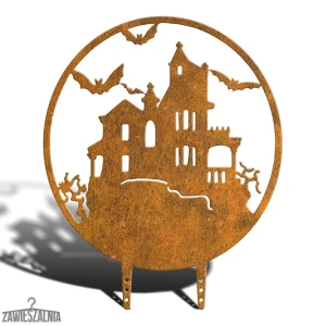 Decoração de jardim Castelo das Trevas XL 59×72 cm, aço corten