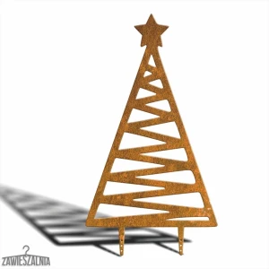 Zawieszalnia – decoração de jardim árvore de Natal Ziguezague XXL 92 cm em aço Corten