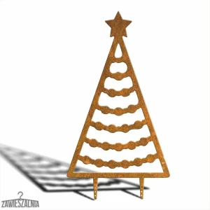 Zawieszalnia – decoração de jardim árvore de Natal em aço corten XXL 92 cm com motivo de corrente
