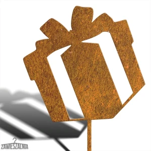 Biżuteria Ogrodowa – decoração de jardim Presente de Natal XXL em aço corten 98 cm