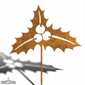 Zawieszalnia – decoração de jardim azevinho XL 92 cm em aço corten enferrujado