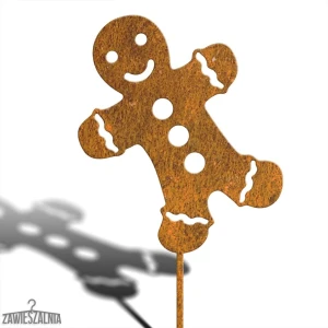 Zawieszalnia – decoração de jardim Sr. Biscoito XXL em aço corten 98 cm