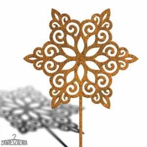 Biżuteria Ogrodowa – decoração de jardim Floco de Neve XXL 93 cm aço corten