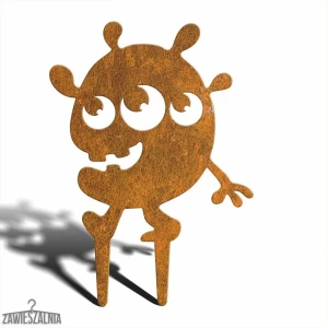 Decoração de jardim – Monstro Assustador Reni em aço corten 27×38 cm