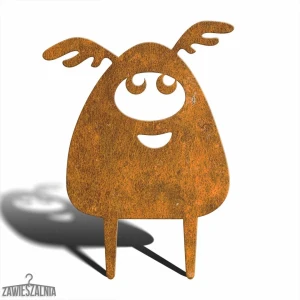 Zawieszalnia – decoração de jardim Monstro Assustador Apollo M 29×39 cm, aço Corten