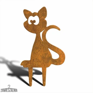 Pupil Ogrodowy – decoração de jardim Gatinho Maurycy M em aço Corten 39 cm