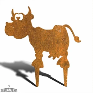 Zawieszalnia – decoração de jardim em aço corten Vaquinha Zosia M 39 cm