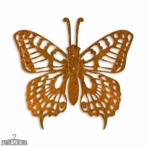Zawieszalnia – decoração de parede 3D Borboleta Pavão M 31×29 cm aço corten