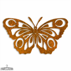Zawieszalnia – decoração de parede 3D Borboleta Olho de Pavão M 35 cm aço corten