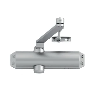 LOB DC120 – mola de porta de aplicação de superfície EN2/3/4 com braço de tesoura, prateado