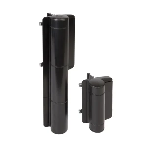 Locinox – dobradiça hidráulica de fecho automático para portões e portinholas 180° preto