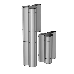 Locinox Mammoth HD – fecho automático hidráulico com dobradiça para portões de 200 kg, prateado