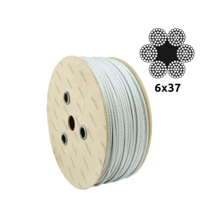 Cabo de aço galvanizado 6×37 Ø14,0 mm com alma de fibra FC