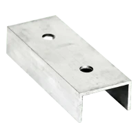 Conector de perfil de montagem PV em alumínio 120 mm – perfil em U 25×45×25