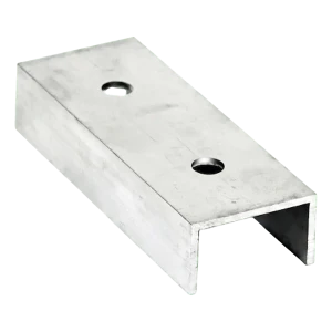 Conector de perfil de montagem PV em alumínio 120 mm – perfil em U 25×45×25